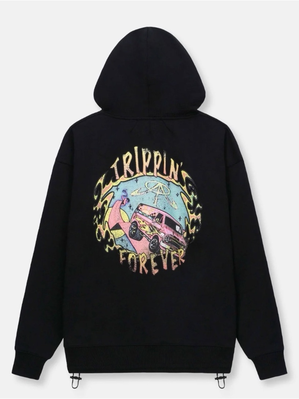 RTA Trippin’ Free Graphic Hoodie Black Size Large New with Tags